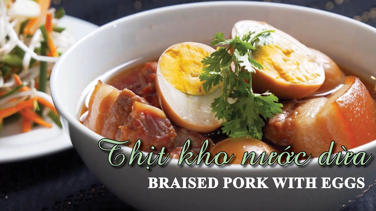 Thịt kho nước dừa I Bí quyết kho thịt ngon, màu chuẩn đẹp I Braised ...