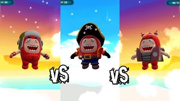 Oddbods Christmas Fuse vs Cardboard Fuse vs Captain Fuse | Oddbods Turbo Run | Android Gameplay