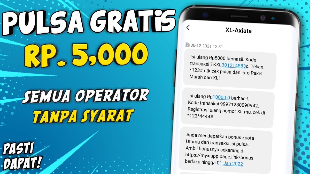 🔵 CARA DAPAT PULSA GRATIS 2022 TERBARU ALL OPERATOR - PULSA GRATIS 5K! TANPA SYARAT!!