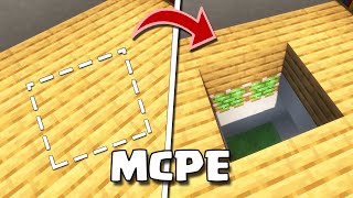 MCPE : Tutorial Pintu Ruang Rahasia Anti Maling Paling Aman - Tutorial Minecraft