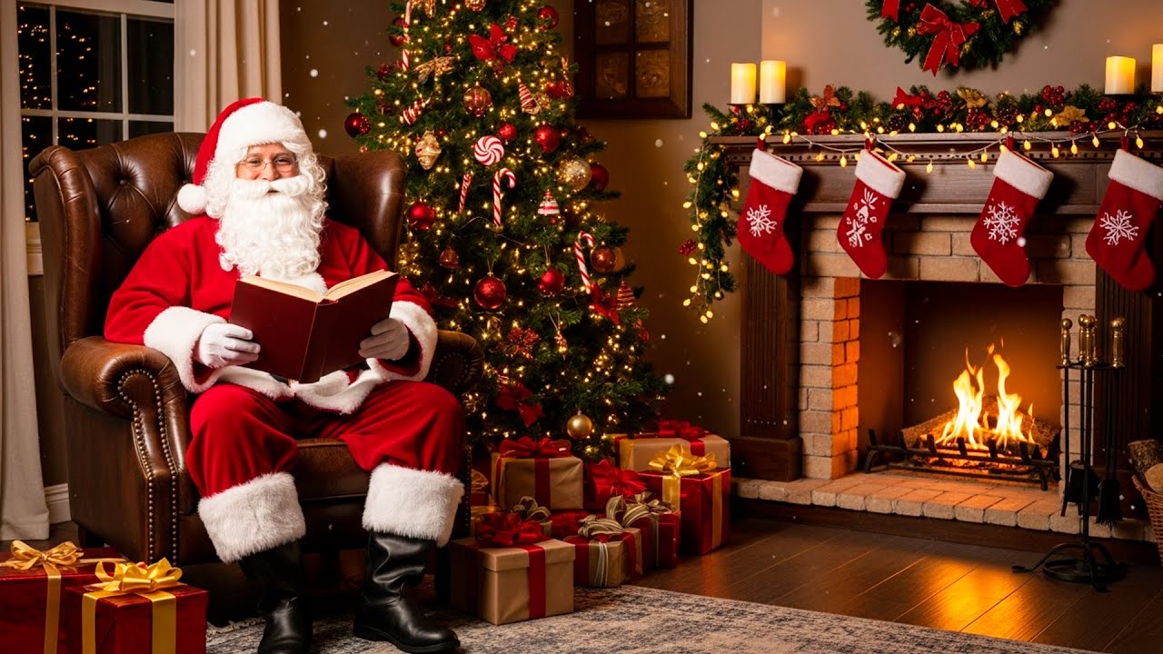 24/7 Christmas Fireplace Music 🔥 Relaxing Winter Ambience 🎅🎄 Merry Christmas