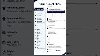 best CV sample for students