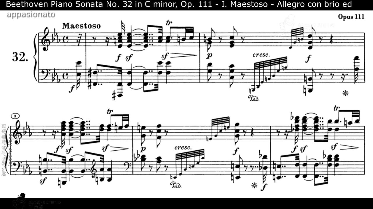 Beethoven Piano Sonata No 32 in C minor, Op 111 - YouTube