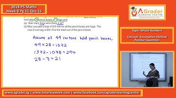 2018 - P5 Maths - Week 8 - Whole Numbers (Assumption Method - Postive Quantities
