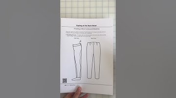 Gaping at the Back Waist - Option 2 - On Styles with a Waistband - how to fix a sewing pattern