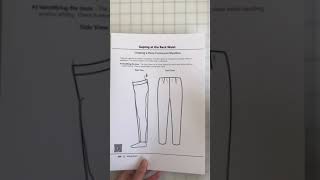 Gaping at the Back Waist - Option 2 - On Styles with a Waistband - how to fix a sewing pattern