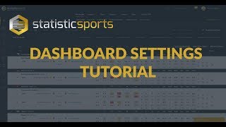 Football statistics Tool - Dashboard Settings Tutorial