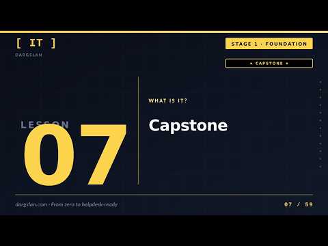 IT Basics Lesson 07: ★ Stage 1 Capstone — IT Foundations | Dargslan IT Basics Series