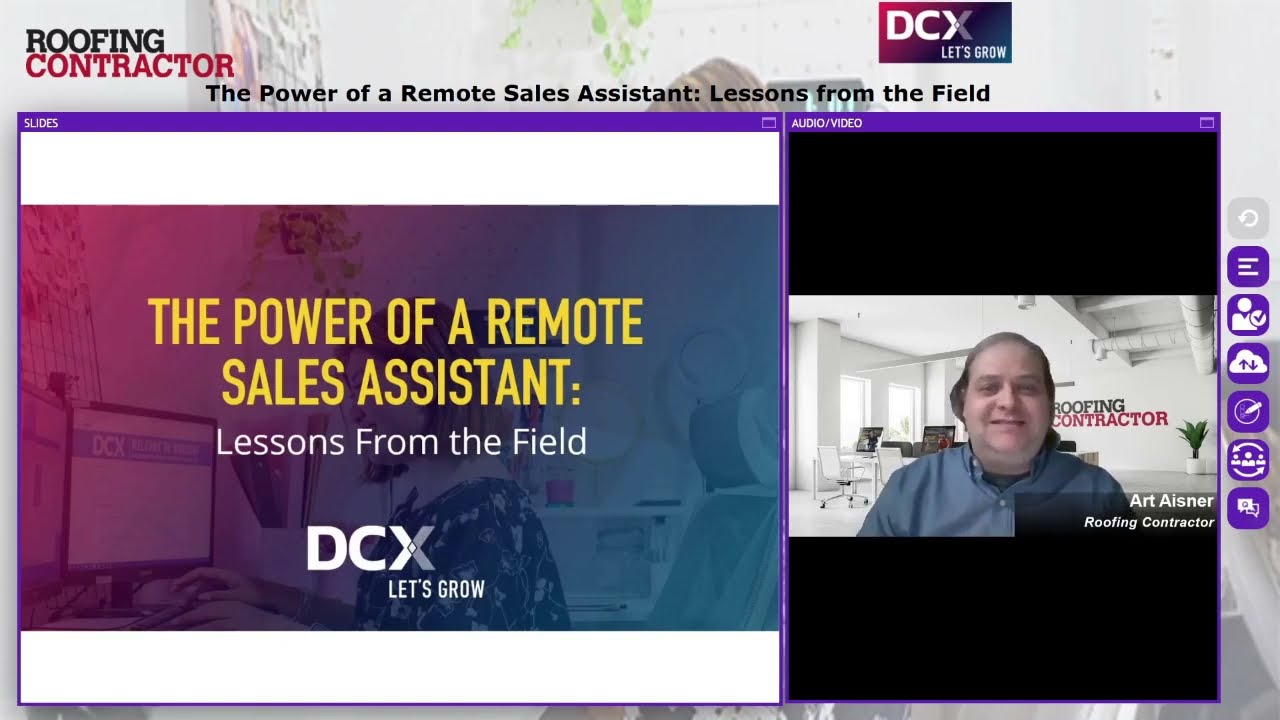 Roofing Contractor Webinar - The Power of a Remote Sales Assistant