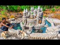 Rescue Abandoned Dog And Build Amazing Rock Castle Dog House For Them