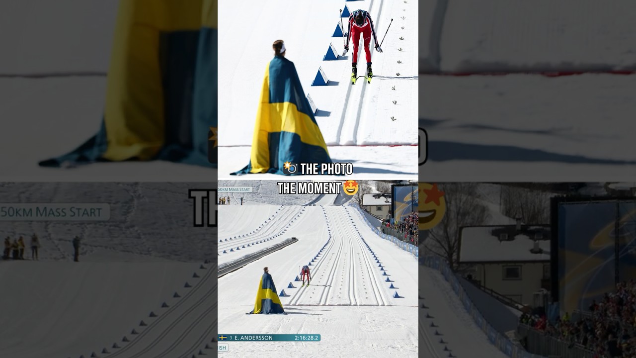 This moment between Ebba Andersson and Heidi Weng at the finish line. 😍