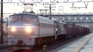 JR貨物 EF66-131+EF210-157 重連貨物列車 (月曜1353レ) 清洲駅 貨物専用線
