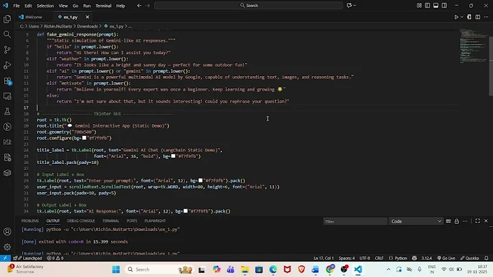 Building a Prompt-Based Interaction System with Gemini API.