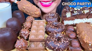 ASMR MUKBANG CHOCOLATE PARTY, MAGNUM ICE CREAM, CAKE, MARSHMALLOW, SNACK MASSIVE Eating Sounds