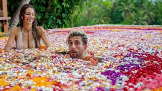 Filled Entire Pool With MILLIONS of Flowers  !SURPRISE!