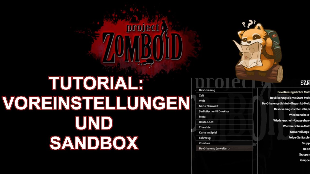 Einstellungen für Neueinsteiger und Anfänger in Project Zomboid ...