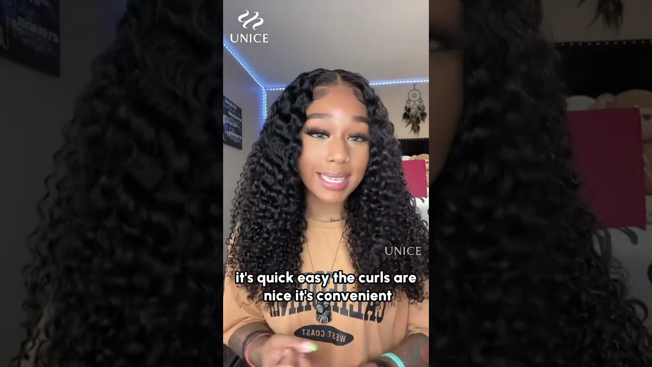 UNice Bye-Bye Knots Wig Glueless Lace Jerry Curly With Pre Bleached Knots Plucked Hairline