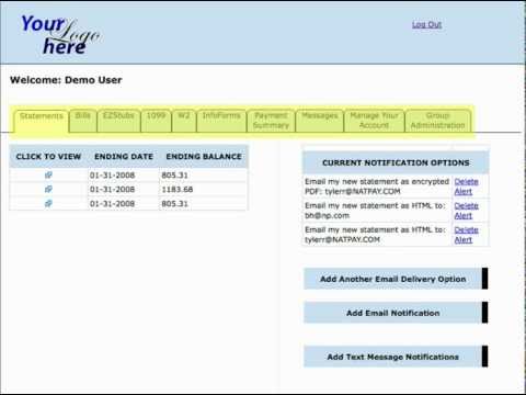 doculivery statements bills with click to pay demo youtube