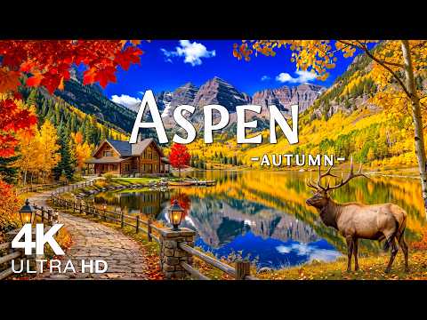 Aspen Autumn 4K 🍂 Golden Fall Foliage, Rocky Mountains & Peaceful Colorado Scenery