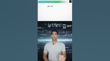 Trigonometric Functions of a Negative Angle | Trigonometry #shorts