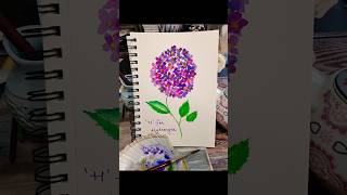 How to Paint a Hydrangea#begineer #art#peaceofarte#watercolor #watercolorpainting#floralseries