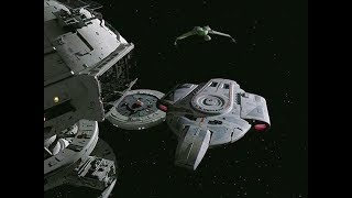 U.s.s. Defiant At Starbase 375 - With The Rotarran