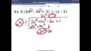 1 - SN 6 3 - Dividing Polynomials (Video)