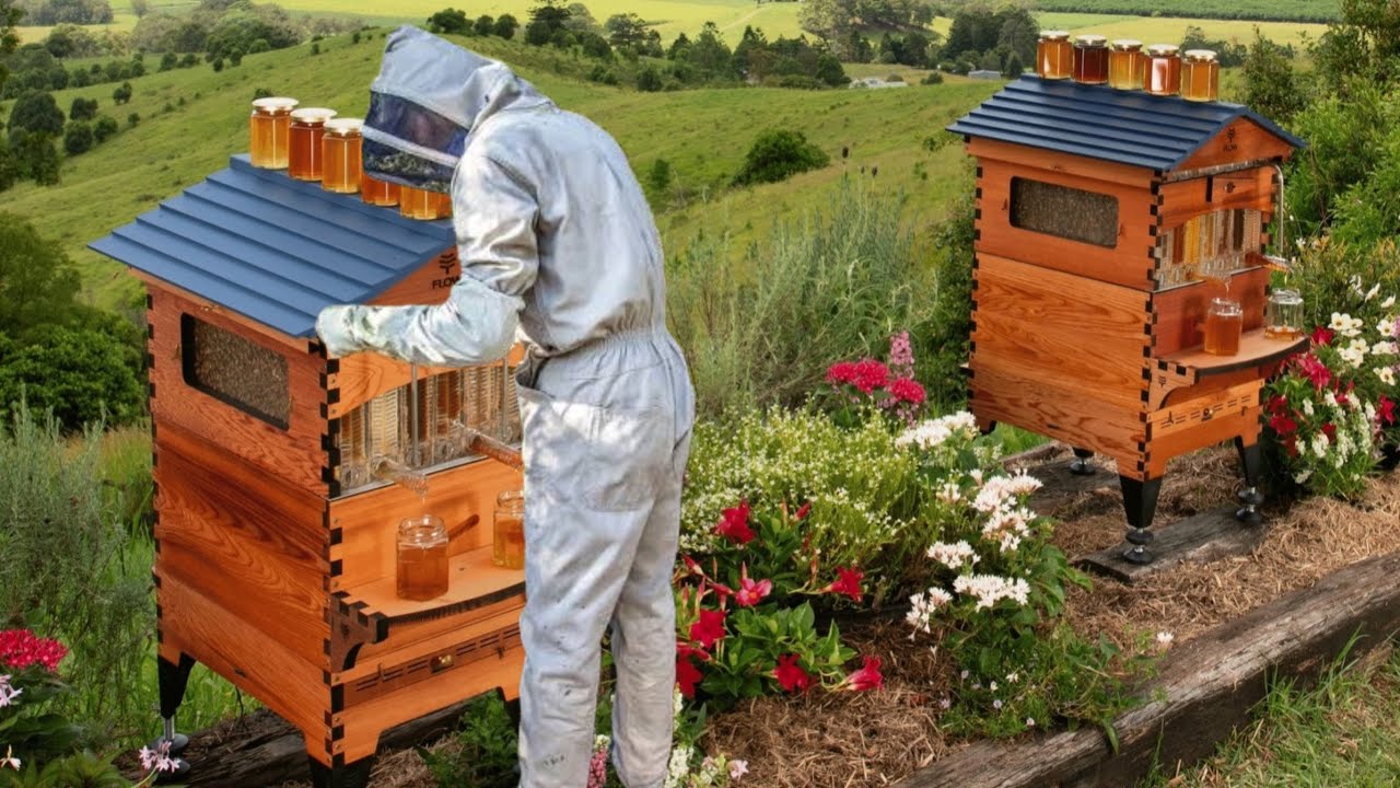 The video of me opening the bee hive and watching it because it's ...