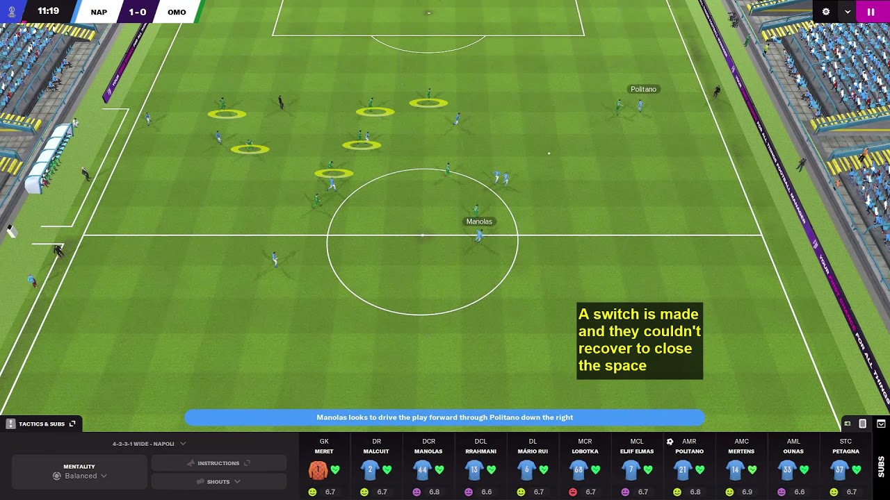 Stretching the opposition’s defensive width with Spalletti's Napoli tactic