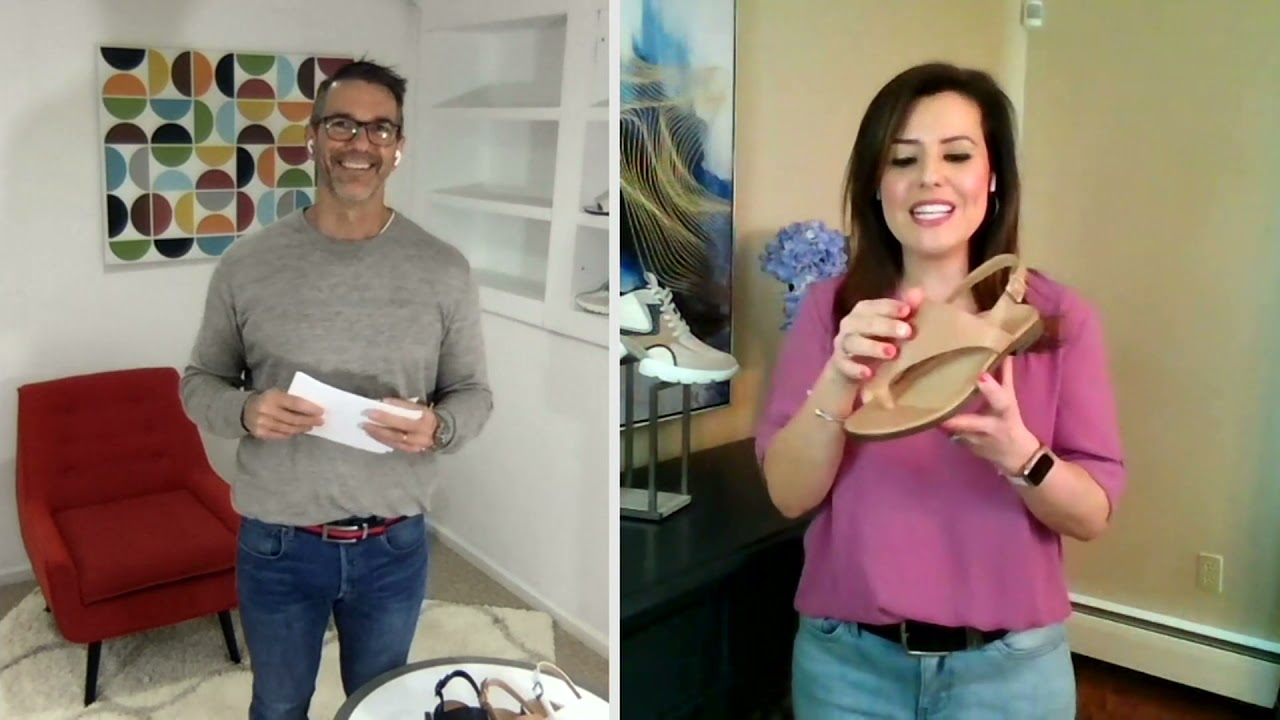 Vionic Tumbled Leather Toe-Loop Sandals - Ella on QVC