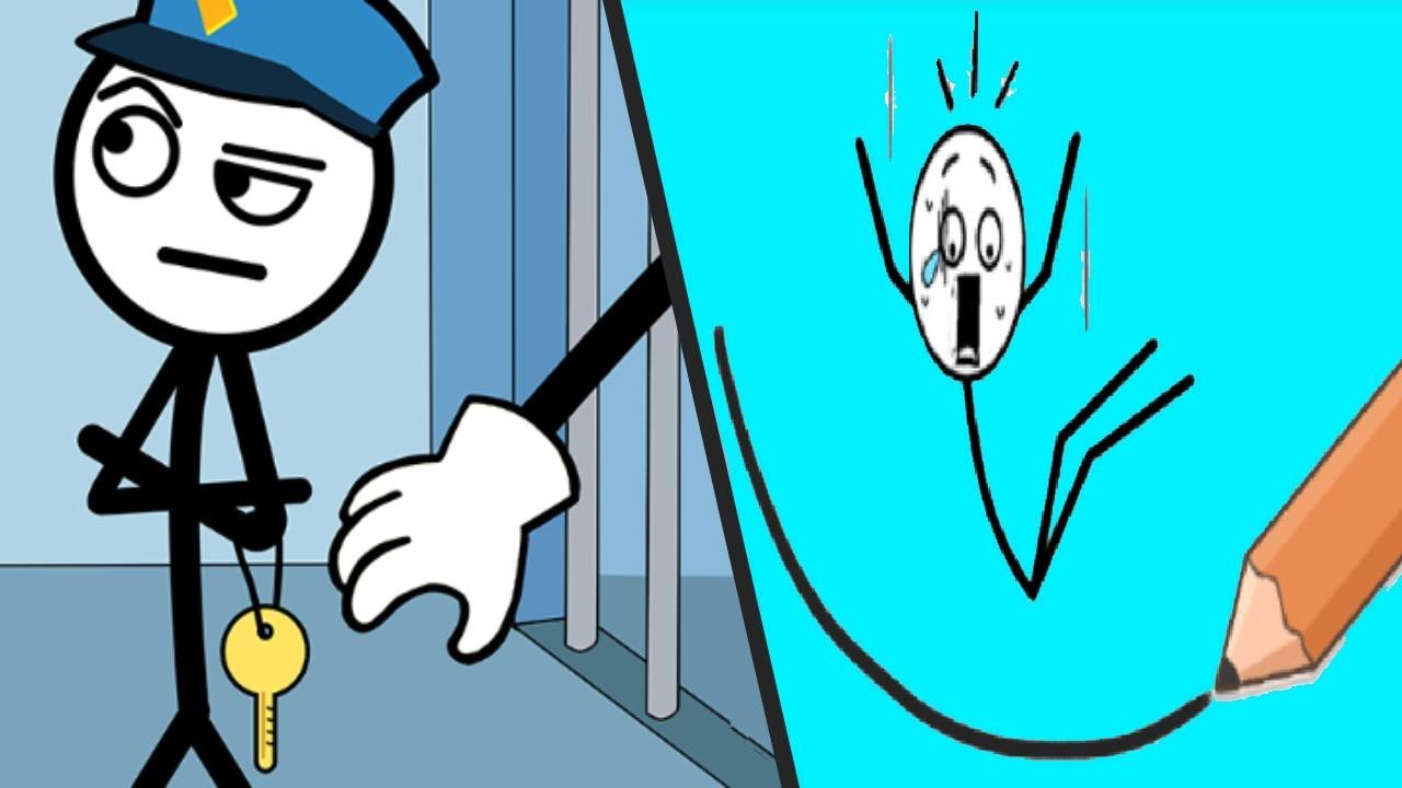 THIEF PUZZLE vs DRAW LINE PUZZLE - Best Levels Satisfying Stickman Gameplay Double Games Android