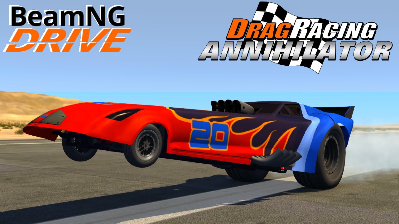 BeamNG DRIVE Annihilator Drag Racing Car Crash Test 