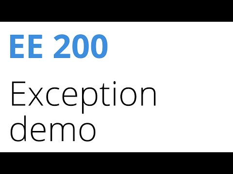 C++ Exceptions demo