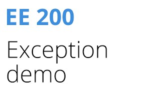 C++ Exceptions demo