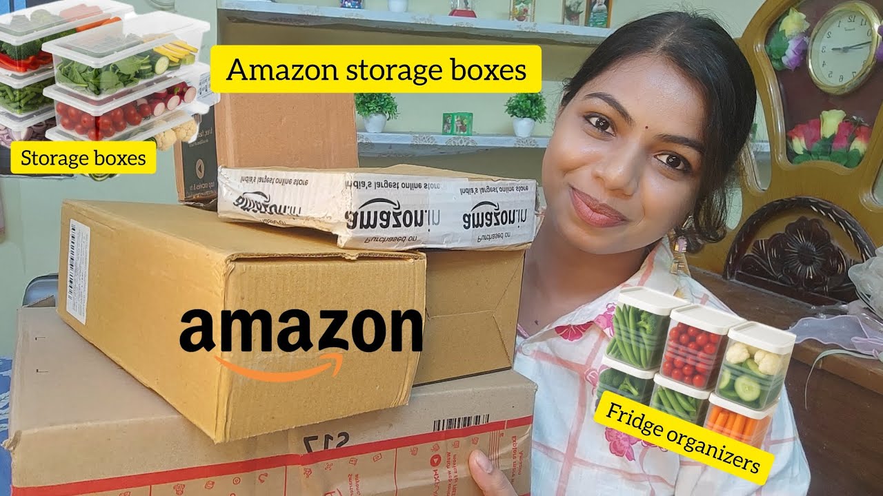 ( தமிழில்) Amazon Haul video | Wall hooks | Fridge Storage Boxes | 