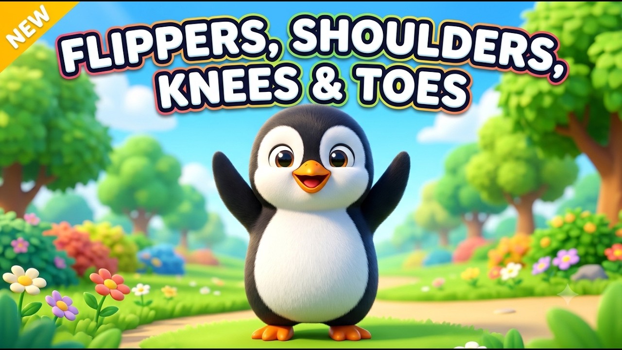 Flippers, Shoulders, Knees & Toes | Pip the Penguin | Bubble TV#aivideo#viral#ytshorts