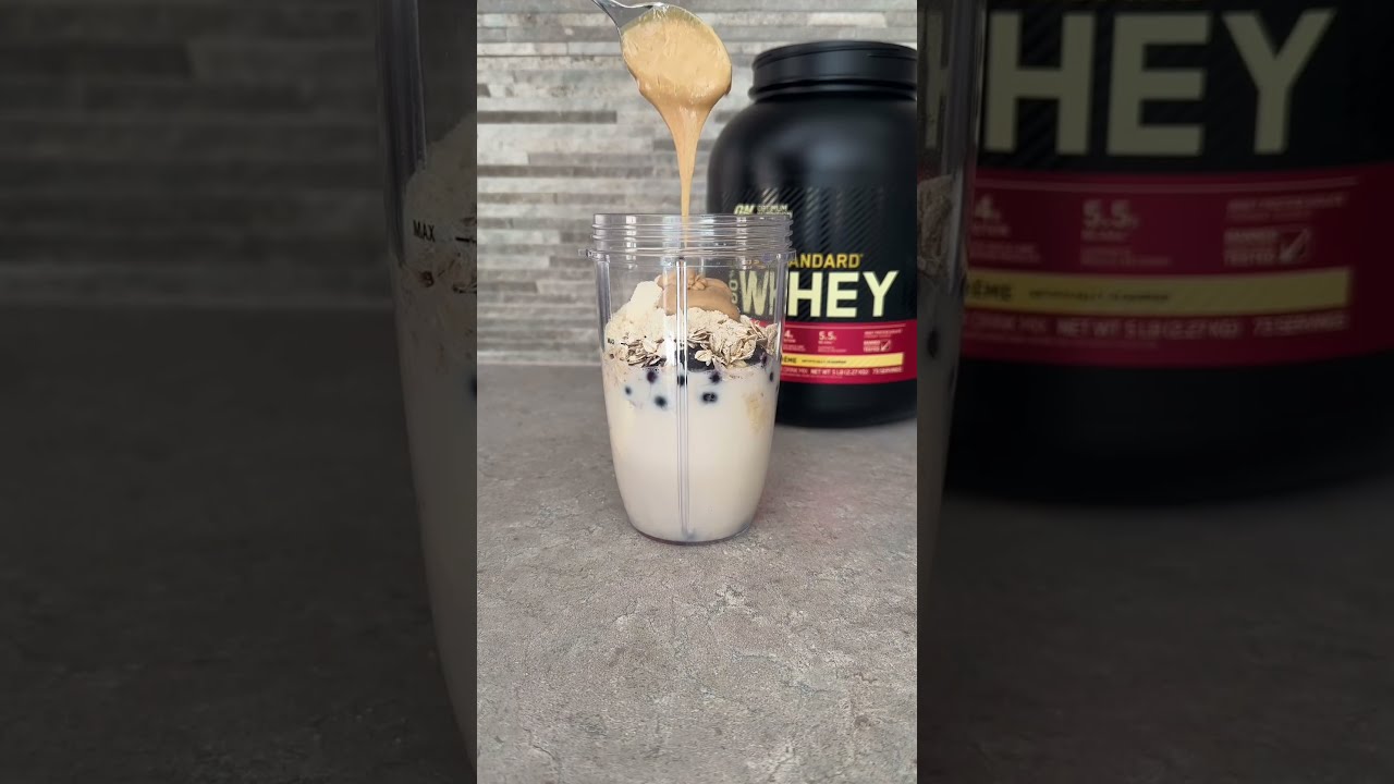 Peanut Butter And Vanilla Protein Smoothie 