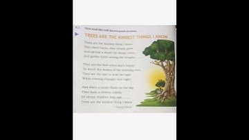#Trees Are The Kindest Things I Know #Class -3 #English Reader Book# DAV School #Full Explanation#