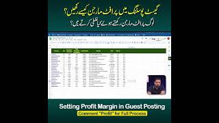 How to set profit margin in Guest Posting | Faran Bilal