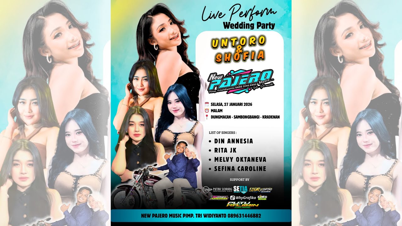 LIVE NEW PAJERO MUSIC |GUES STAR  DIN ANNESIA WEDDING  UNTORO & SOFIA| KRADENAN, 27 JANUARI 2026