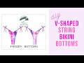 How to Sew Super High Hip, String Tied Reversible Bikini Bottoms | Freddy Bottoms | Edgewater Avenue