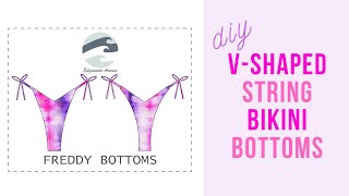 How to Sew Super High Hip, String Tied Reversible Bikini Bottoms | Freddy Bottoms | Edgewater Avenue