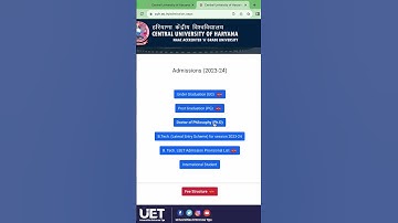CENTRAL UNIVERSITY OF HARYANA MERIT LIST PUBLISHED