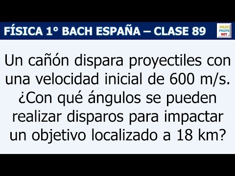89. MOVIMIENTO DE PROYECTILES (Ejercicio 10)