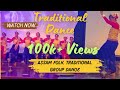 Assam folk traditional group dance  stage program  traditional dance  deori