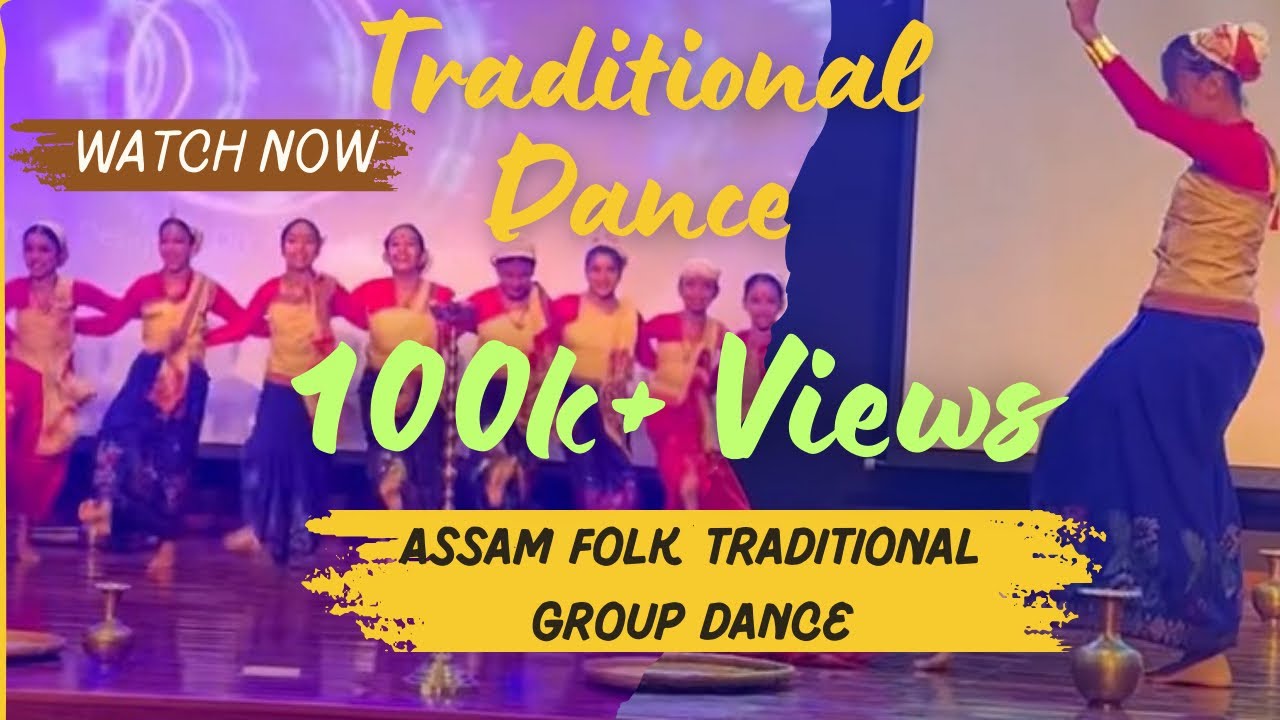 Assam Folk Traditional group Dance  Stage Program  Traditional Dance   Deori