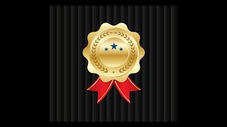 GOLDEN BADGE Icon (medal stamp insignia award decoration button) in illustrator