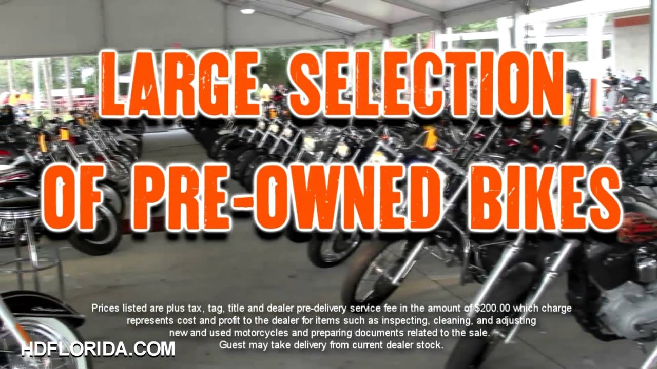 Harley Davidson of New Port Richey Giant Used Motorcycle Tent Sale