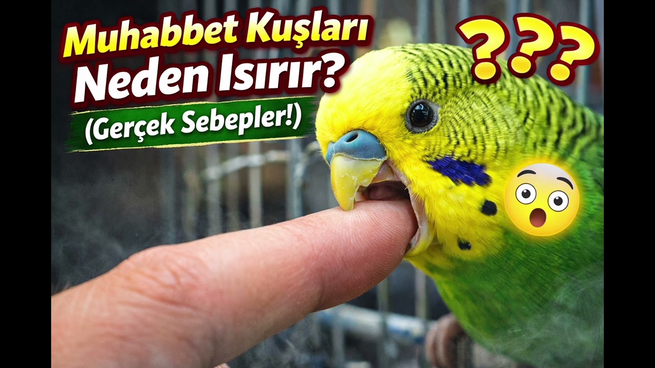 🧐 Muhabbet Kuşları Neden Isırır? (Gerçek Sebepler ve Çözüm Yolları!) #birds #budgies #parrot