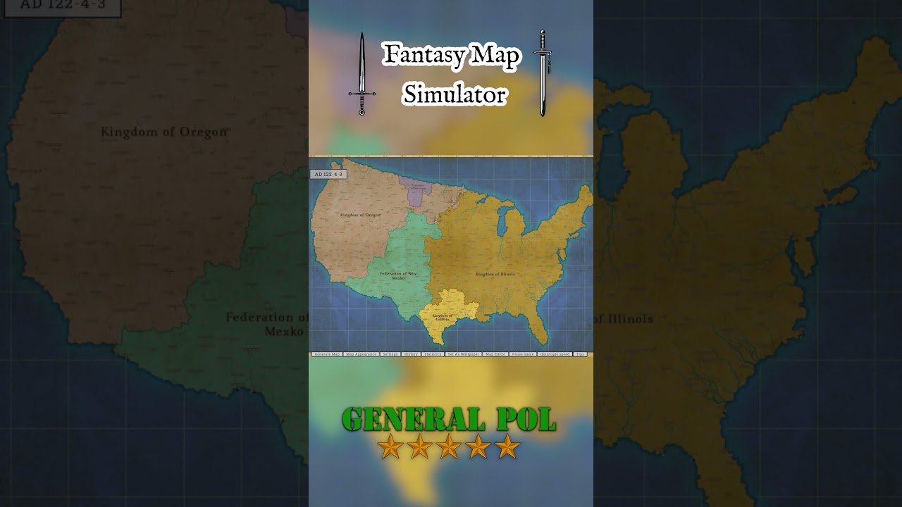 USA in Fantasy Map Simulator 